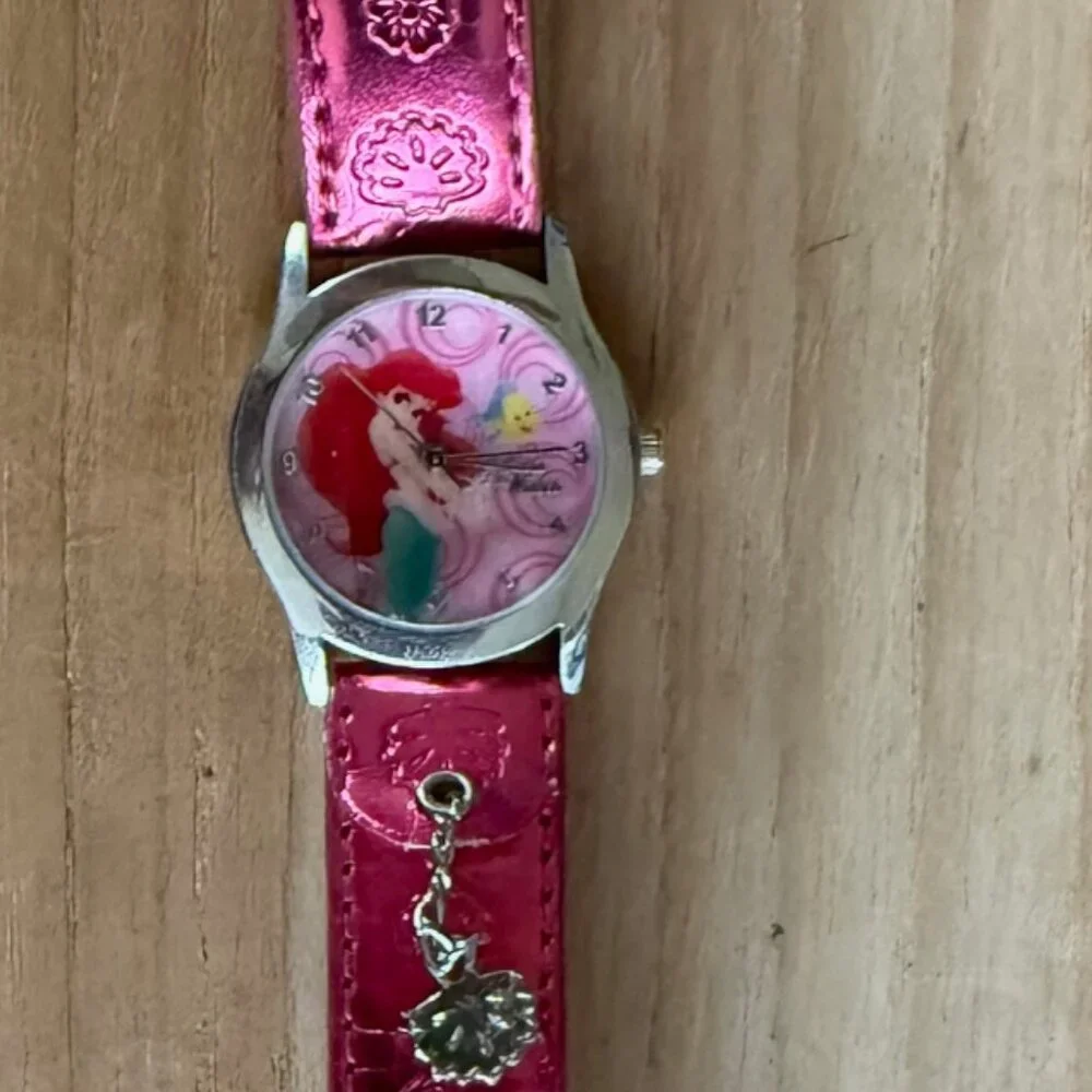 Disney's The Little Mermaid Princess of the Waves Watch with charm. Pink band.